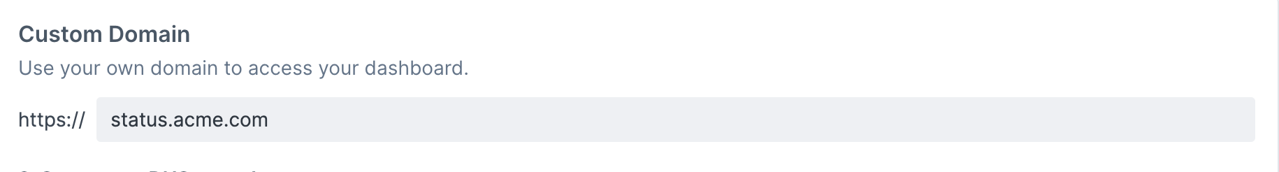 custom domain for your dashboard